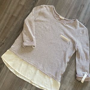 red and white striped shirt